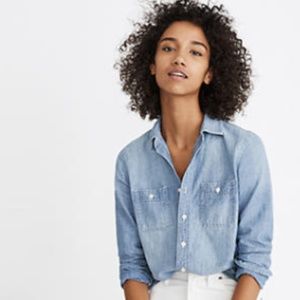 Chambray Classic Ex-Boyfriend Shirt in Mazzy Wash